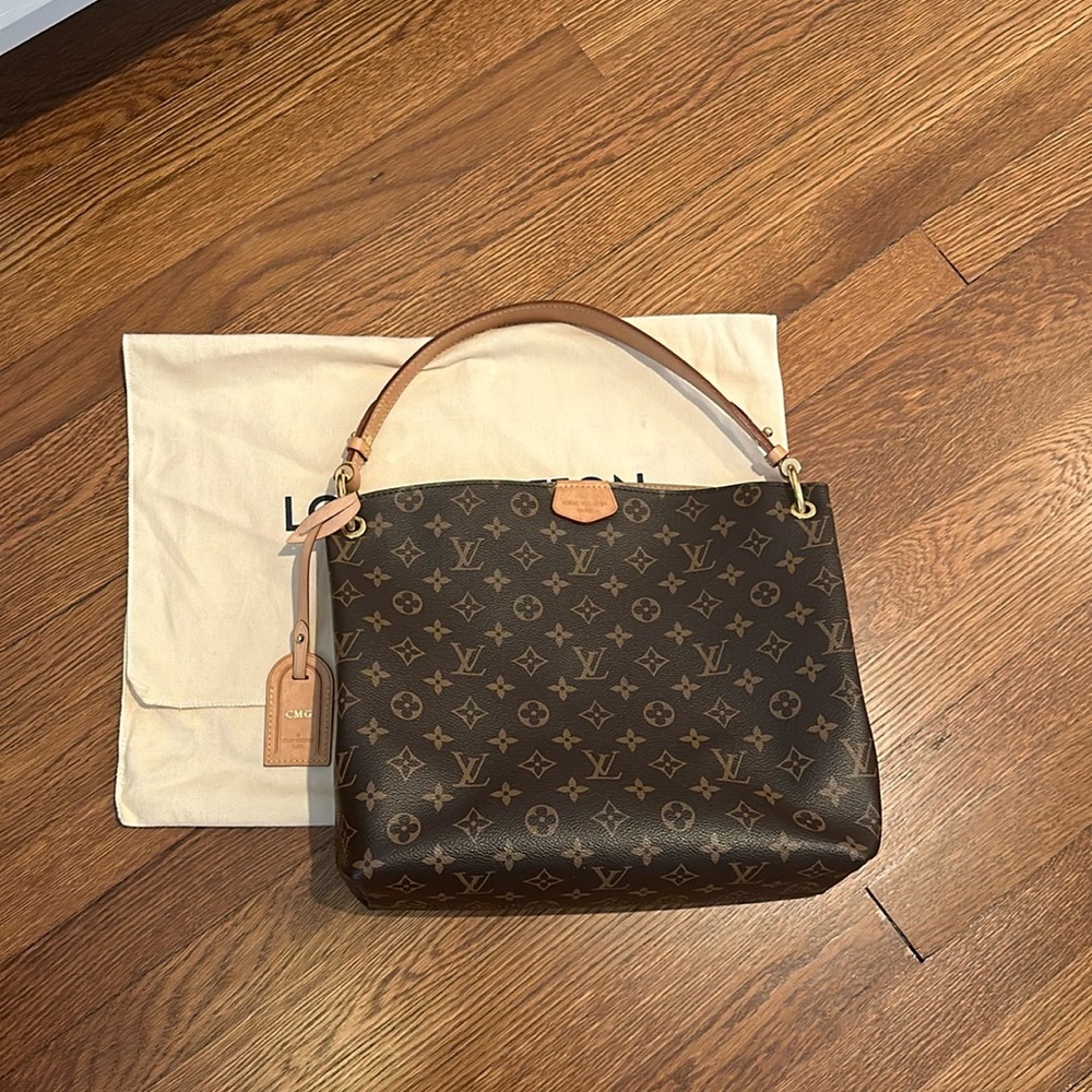 Louis Vuitton Graceful PM Bag Beige Interior